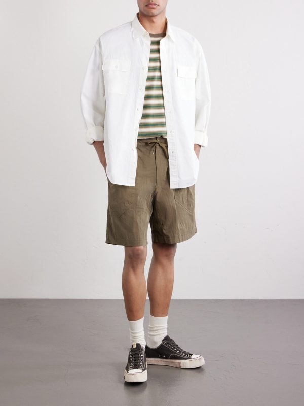 Fatigue Straight-Leg Cotton-Blend Shorts - OU Fatigue Straight-Leg Cotton-Blend Shorts - OU