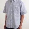 Striped Cotton-Blend Seersucker Shirt - FR