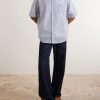Striped Cotton-Blend Seersucker Shirt - OU