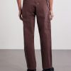 Straight-Leg Cotton-Blend Trousers - BK Straight-Leg Cotton-Blend Trousers - BK