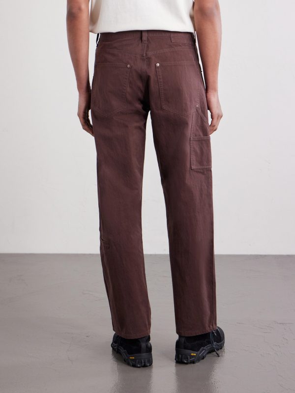 Straight-Leg Cotton-Blend Trousers - BK Straight-Leg Cotton-Blend Trousers - BK