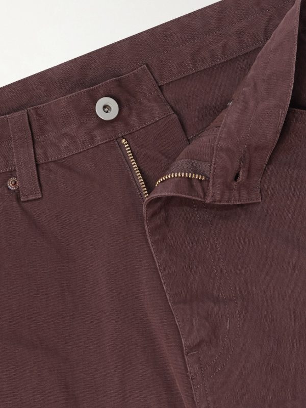 Straight-Leg Cotton-Blend Trousers - E1 Straight-Leg Cotton-Blend Trousers - E1