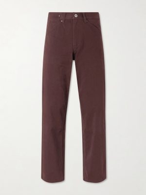 Straight-Leg Cotton-Blend Trousers Straight-Leg Cotton-Blend Trousers