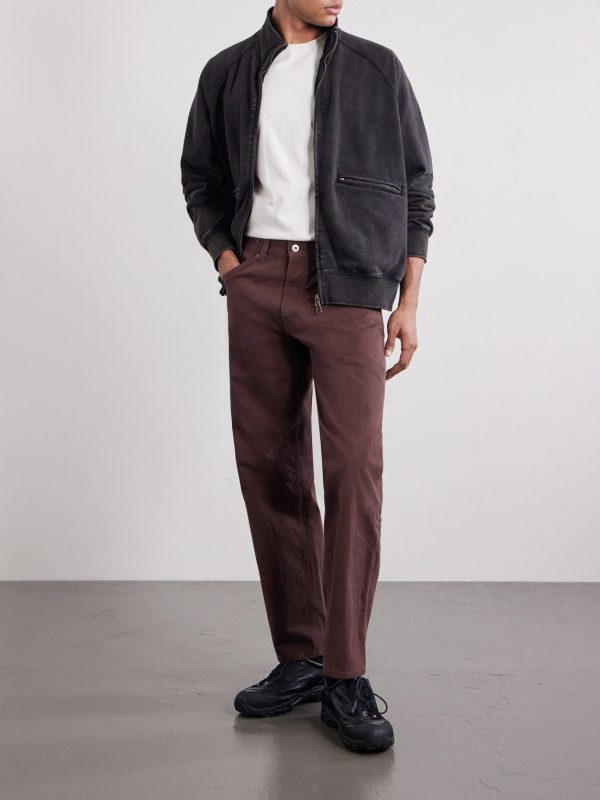 Straight-Leg Cotton-Blend Trousers - OU Straight-Leg Cotton-Blend Trousers - OU
