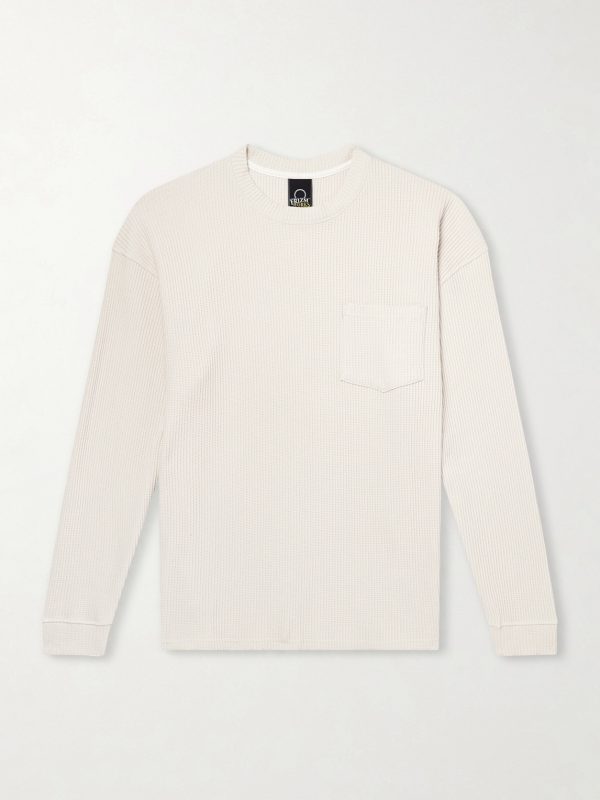 Oversized Waffle-Knit Cotton-Blend T-Shirt Oversized Waffle-Knit Cotton-Blend T-Shirt