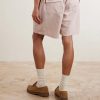 Straight-Leg Seersucker Shorts - BK