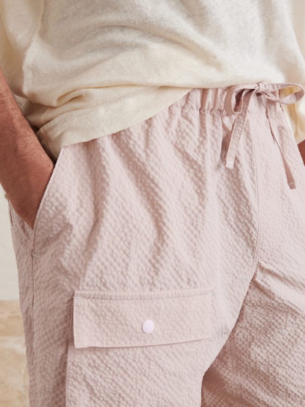 Straight-Leg Seersucker Shorts - CU