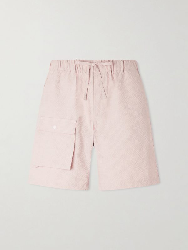 Straight-Leg Seersucker Shorts