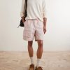 Straight-Leg Seersucker Shorts - OU