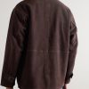 Leather-Trimmed Suede Jacket - BK