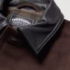 Leather-Trimmed Suede Jacket - CU