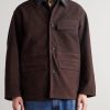 Leather-Trimmed Suede Jacket - FR