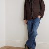 Leather-Trimmed Suede Jacket - OU