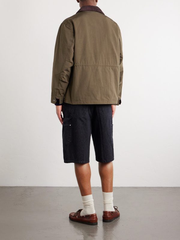 Royal Corduroy-Trimmed Cotton-Blend Canvas Jacket - BK
