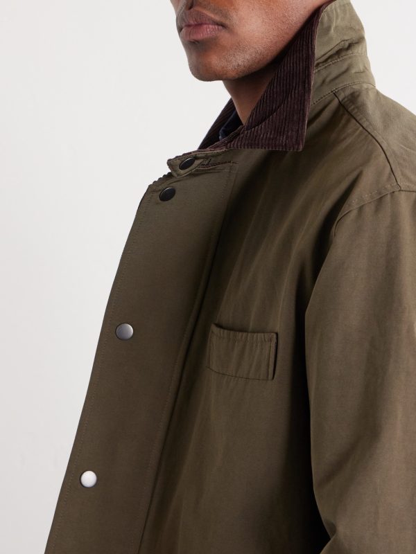 Royal Corduroy-Trimmed Cotton-Blend Canvas Jacket - CU