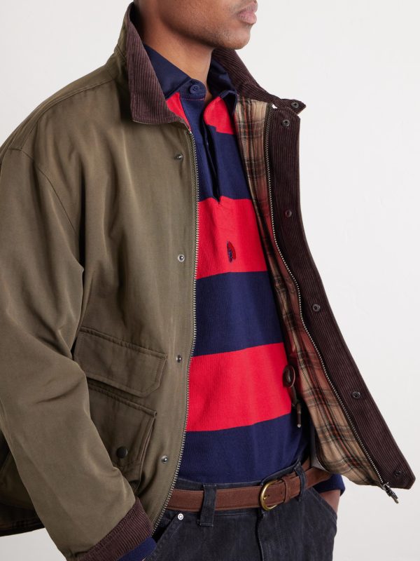 Royal Corduroy-Trimmed Cotton-Blend Canvas Jacket - E1