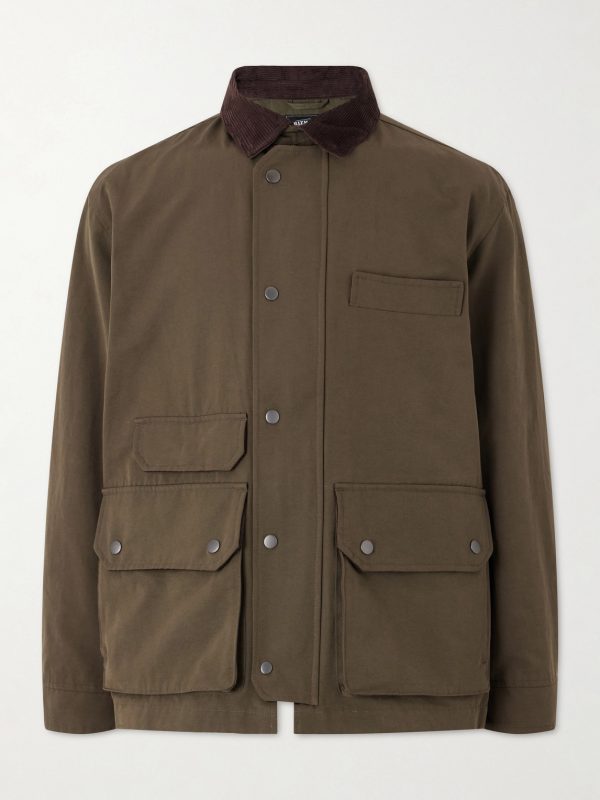 Royal Corduroy-Trimmed Cotton-Blend Canvas Jacket