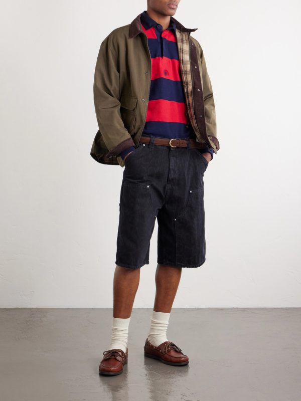 Royal Corduroy-Trimmed Cotton-Blend Canvas Jacket - OU