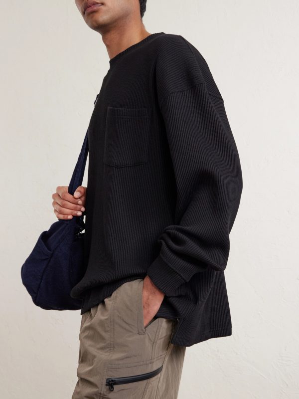 Oversized Waffle-Knit Cotton-Blend T-Shirt - CU