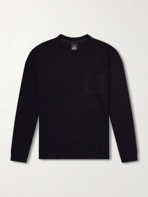 Oversized Waffle-Knit Cotton-Blend T-Shirt