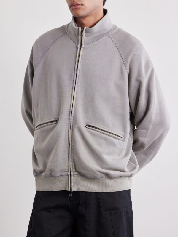 Cotton-Blend Jersey Zip-Up Sweatshirt - FR