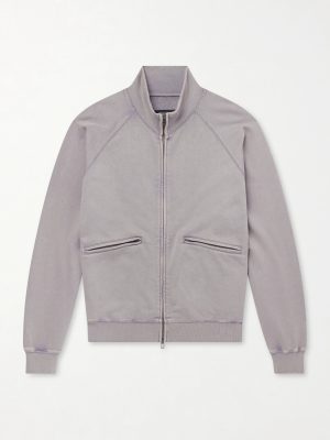 Cotton-Blend Jersey Zip-Up Sweatshirt Cotton-Blend Jersey Zip-Up Sweatshirt