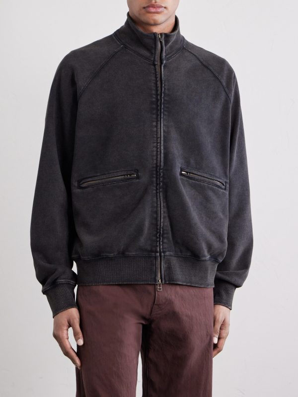 Cotton-Blend Jersey Zip-Up Sweatshirt - FR