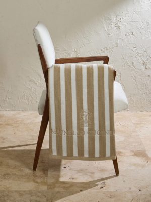 Logo-Embroidered Striped Cotton-Terry Beach Towel