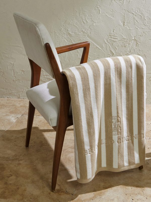 Logo-Embroidered Striped Cotton-Terry Beach Towel - OU Logo-Embroidered Striped Cotton-Terry Beach Towel - OU