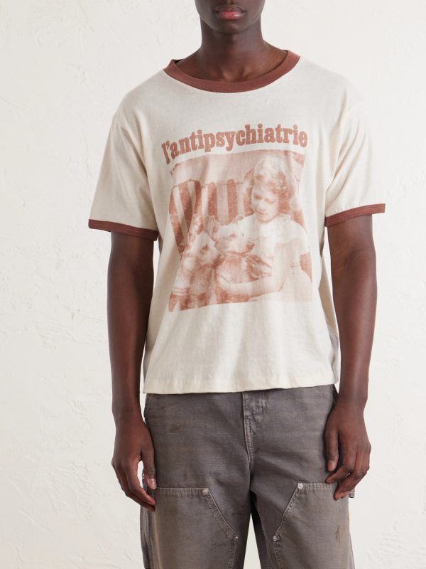 L'Antipsychiatrie Printed Cotton-Jersey T-Shirt - FR L'Antipsychiatrie Printed Cotton-Jersey T-Shirt - FR