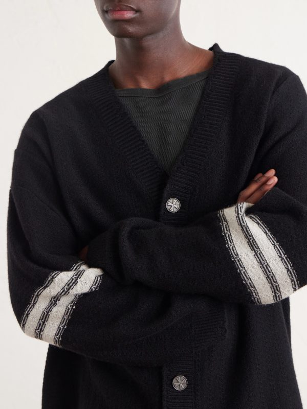 Striped Cashmere Cardigan - CU Striped Cashmere Cardigan - CU