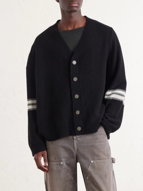 Striped Cashmere Cardigan - FR Striped Cashmere Cardigan - FR