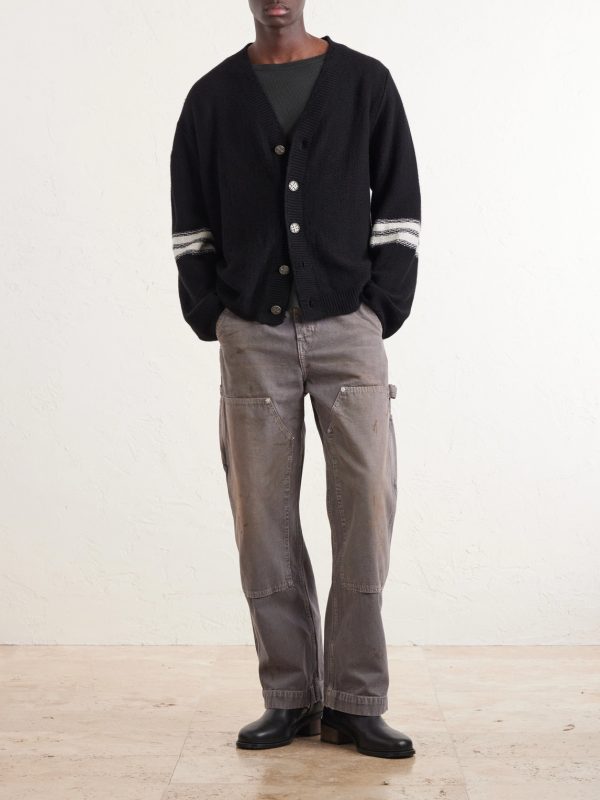 Striped Cashmere Cardigan - OU Striped Cashmere Cardigan - OU