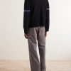 Distressed Striped Cashmere Sweater - BK Distressed Striped Cashmere Sweater - BK