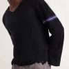 Distressed Striped Cashmere Sweater - CU Distressed Striped Cashmere Sweater - CU