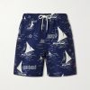 Straight-Leg Mid-Length Printed Swim Shorts Straight-Leg Mid-Length Printed Swim Shorts