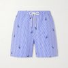 Striped Straight-Leg Mid-Length Recycled-Seersucker Swim Shorts Striped Straight-Leg Mid-Length Recycled-Seersucker Swim Shorts