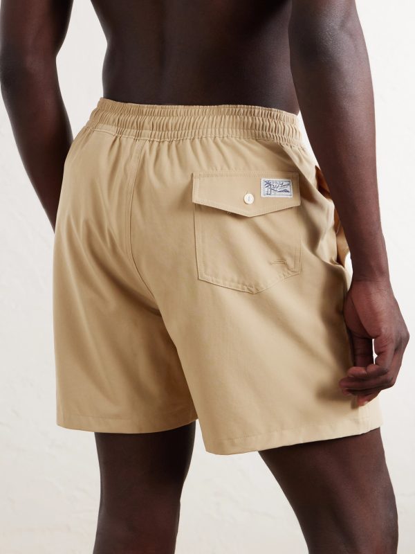 Traveler Straight-Leg Mid-Length Recycled Swim Shorts - BK Traveler Straight-Leg Mid-Length Recycled Swim Shorts - BK