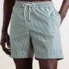 Traveler Striped Straight-Leg Mid-Length Cotton-Blend Seersucker Swim Shorts - FR