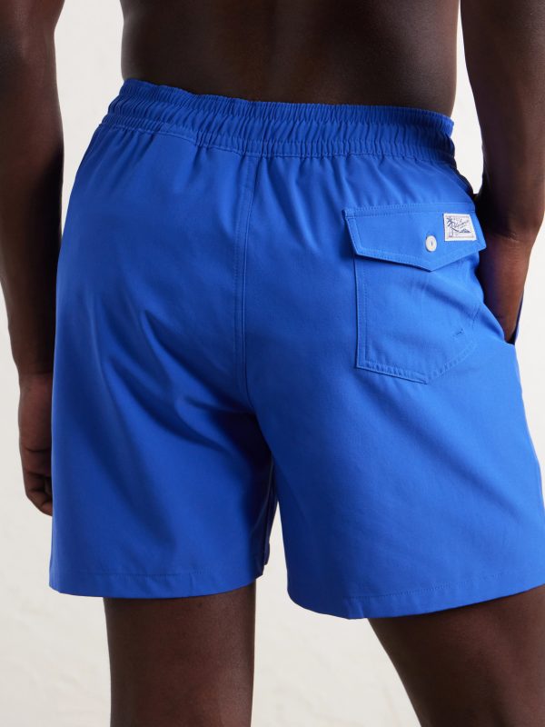 Traveler Straight-Leg Mid-Length Recycled Swim Shorts - BK Traveler Straight-Leg Mid-Length Recycled Swim Shorts - BK