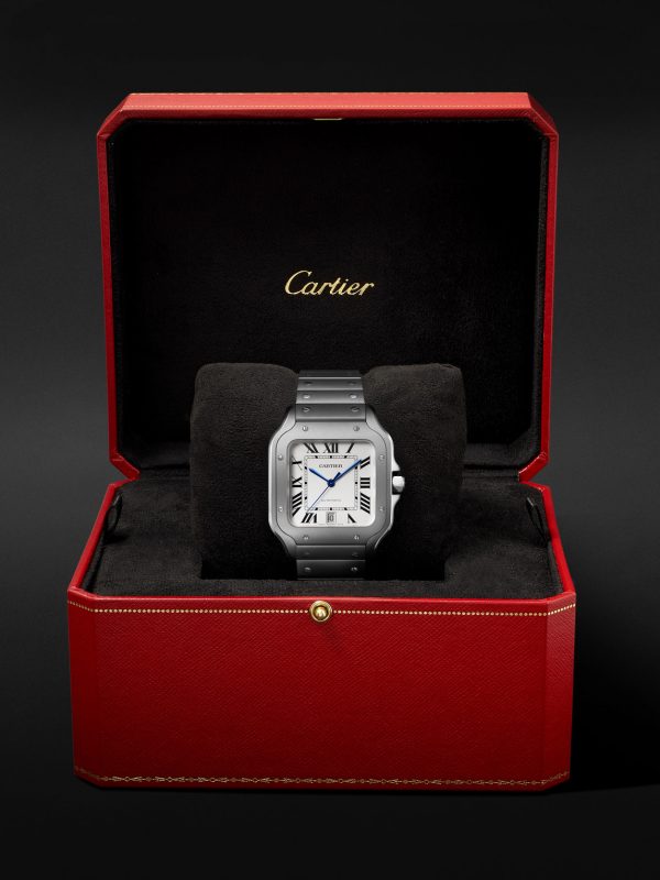 Santos de Cartier Large Automatic 47.5mm Titanium and Alligator Watch, Ref. No. WSSA0089 - E3 Santos de Cartier Large Automatic 47.5mm Titanium and Alligator Watch, Ref. No. WSSA0089 - E3