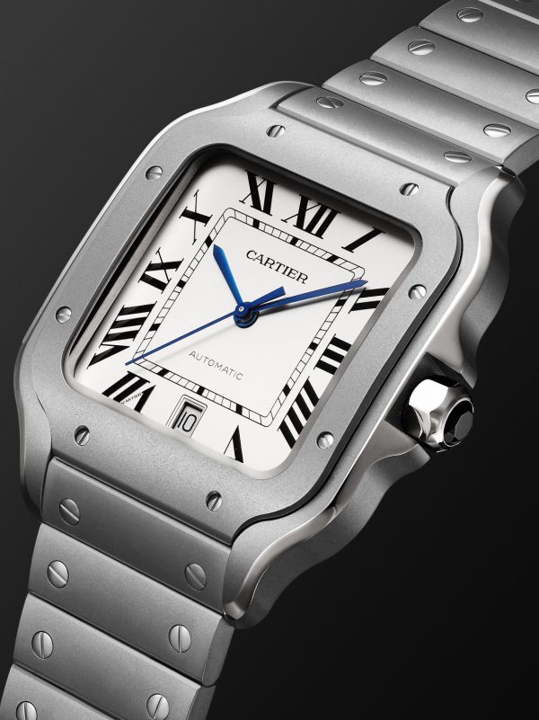 Santos de Cartier Large Automatic 47.5mm Titanium and Alligator Watch, Ref. No. WSSA0089 - FR Santos de Cartier Large Automatic 47.5mm Titanium and Alligator Watch, Ref. No. WSSA0089 - FR