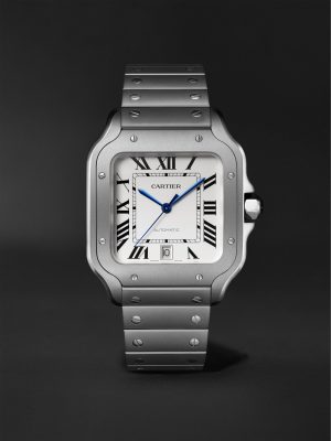 Santos de Cartier Large Automatic 47.5mm Titanium and Alligator Watch, Ref. No. WSSA0089 Santos de Cartier Large Automatic 47.5mm Titanium and Alligator Watch, Ref. No. WSSA0089