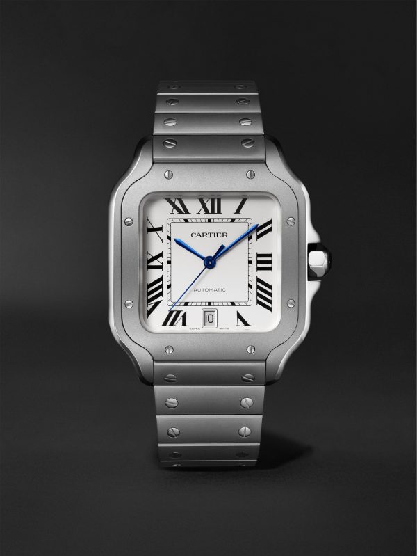 Santos de Cartier Large Automatic 47.5mm Titanium and Alligator Watch, Ref. No. WSSA0089 Santos de Cartier Large Automatic 47.5mm Titanium and Alligator Watch, Ref. No. WSSA0089