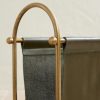 Meard Gold-Tone and Leather Magazine Rack - CU Meard Gold-Tone and Leather Magazine Rack - CU