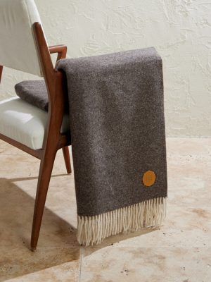 Marwood Logo-Appliquéd Fringed Wool-Blend Throw Marwood Logo-Appliquéd Fringed Wool-Blend Throw