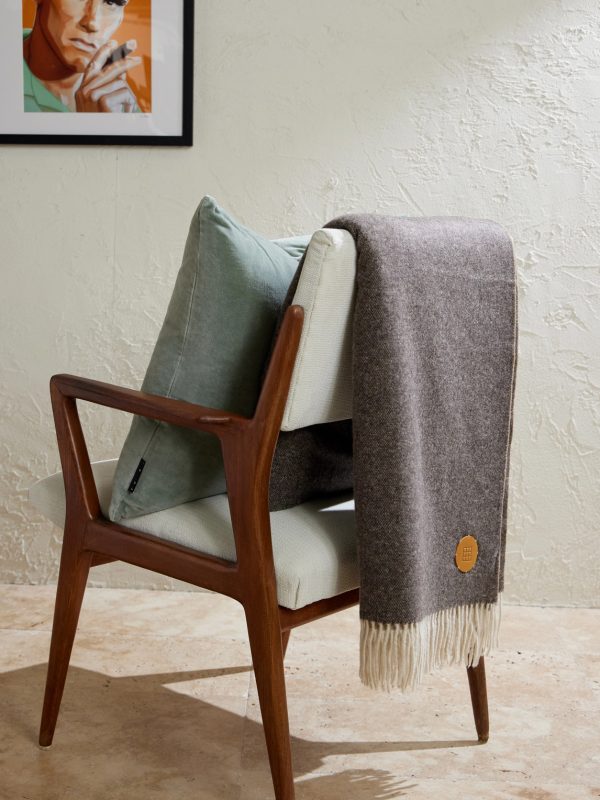 Marwood Logo-Appliquéd Fringed Wool-Blend Throw - OU