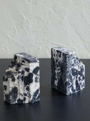 Lola Two-Tone Marble Bookend