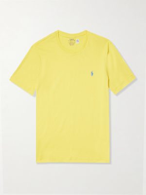 Slim-Fit Logo-Embroidered Cotton-Jersey T-Shirt Slim-Fit Logo-Embroidered Cotton-Jersey T-Shirt