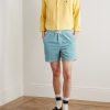 Straight-Leg Logo-Embroidered Cotton-Corduroy Drawstring Shorts - OU Straight-Leg Logo-Embroidered Cotton-Corduroy Drawstring Shorts - OU